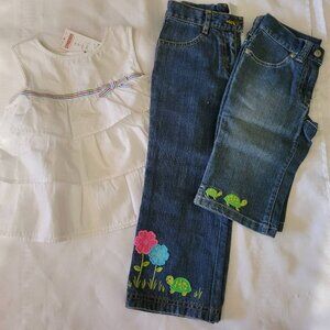 Gymboree Tennis Match 3T shirt & Jeans, size 3 Capri set NWT. Mixed Bin Z30